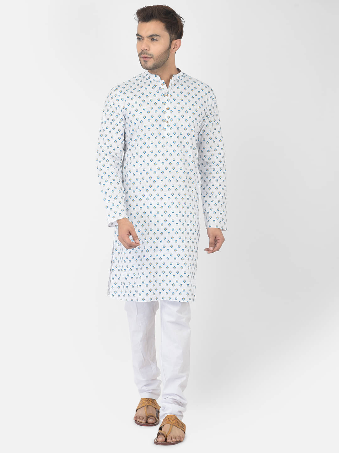Deyann Blue Cotton Regular Fit Men's Kurta Pyjama Set ( Pack of 1 ) Deyann Blue Cotton Regular Fit Men's Kurta Pyjama Set ( Pack of 1 )