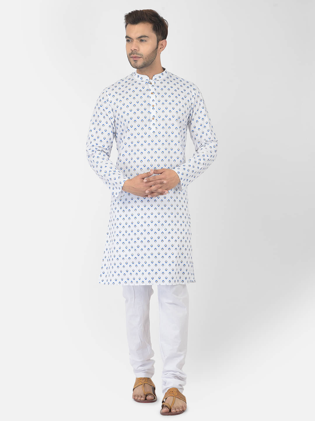 Deyann Blue Cotton Regular Fit Men's Kurta Pyjama Set ( Pack of 1 ) Deyann Blue Cotton Regular Fit Men's Kurta Pyjama Set ( Pack of 1 )