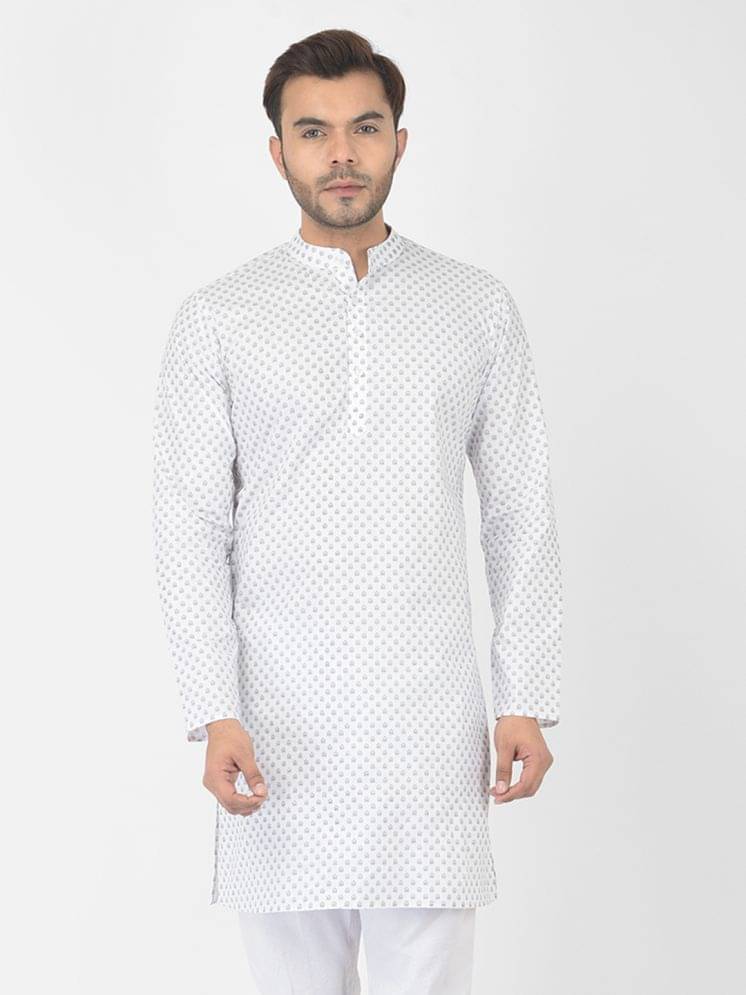     			Deyann Silver Cotton Men's Regular Kurta ( Pack of 1 )