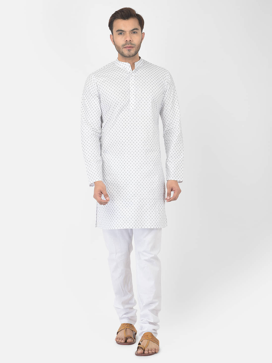 Deyann Silver Cotton Regular Fit Men's Kurta Pyjama Set ( Pack of 1 ) Deyann Silver Cotton Regular Fit Men's Kurta Pyjama Set ( Pack of 1 )
