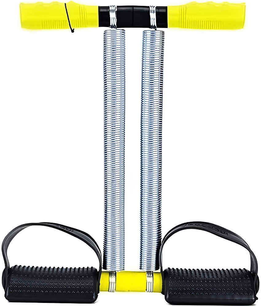 Double Spring Tummy Trimmer for Abs Workout for Men & Women Stomach Exercise Machine, Abdominal Exercise, Belly Exercise Home Gym Workout Equipment,(Yellow) - Sports and Fitness Equipment | Buy online on ZillyBuy