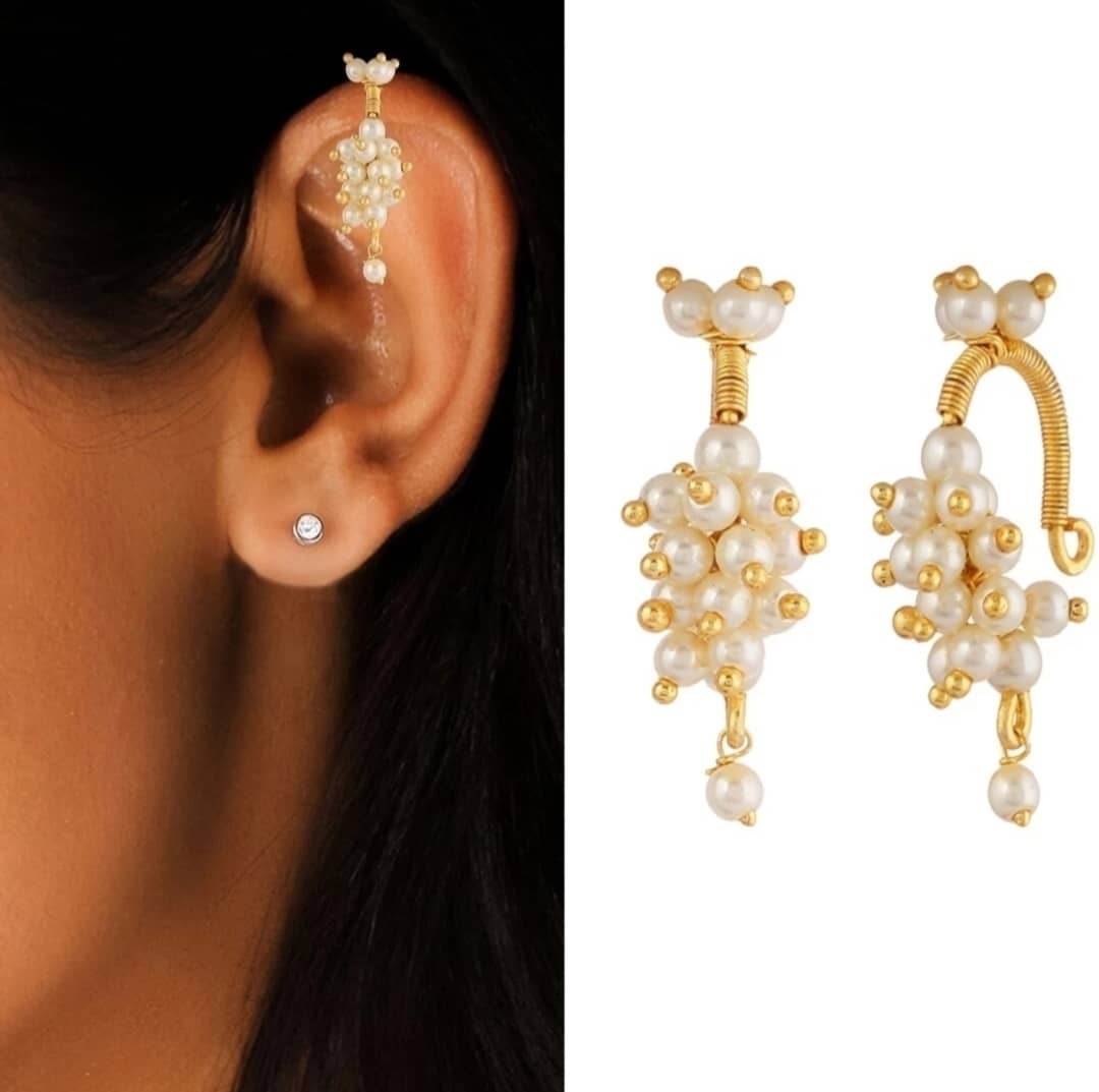 Drashti Collection Golden Chandelier Earrings ( Pack of 1 ) - Earrings | Buy online on ZillyBuy
