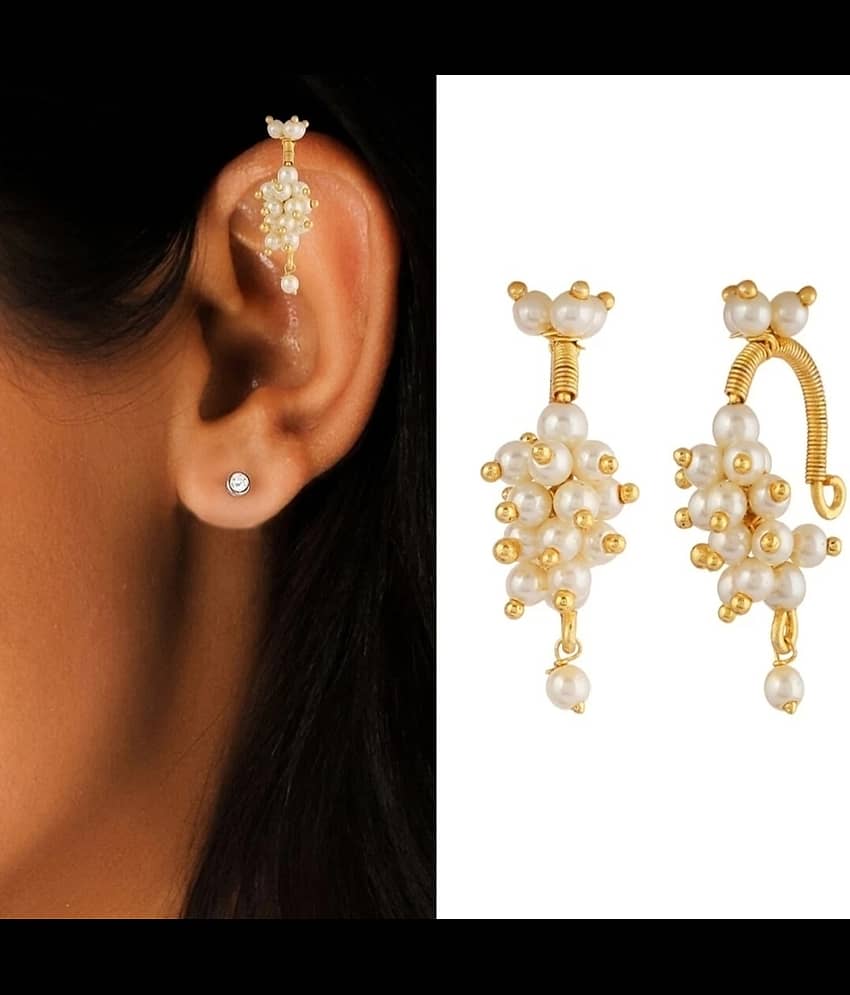 Drashti Collection Golden Chandelier Earrings ( Pack of 1 ) - Earrings | Buy online on ZillyBuy