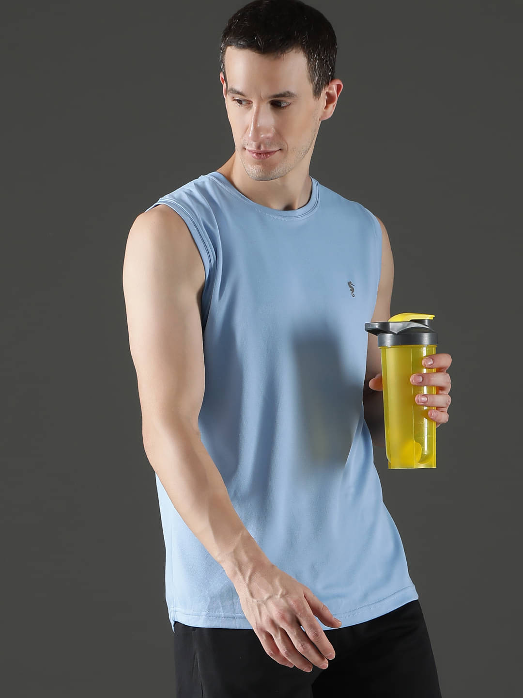 EPPE Sky Blue Polyester Regular Fit Men's Tanks ( Pack of 1 ) EPPE Sky Blue Polyester Regular Fit Men's Tanks ( Pack of 1 )