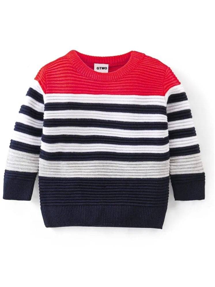     			GTwo Pack of 1 Boys Woollen Blend Pullover Sweater ( Red & Black )
