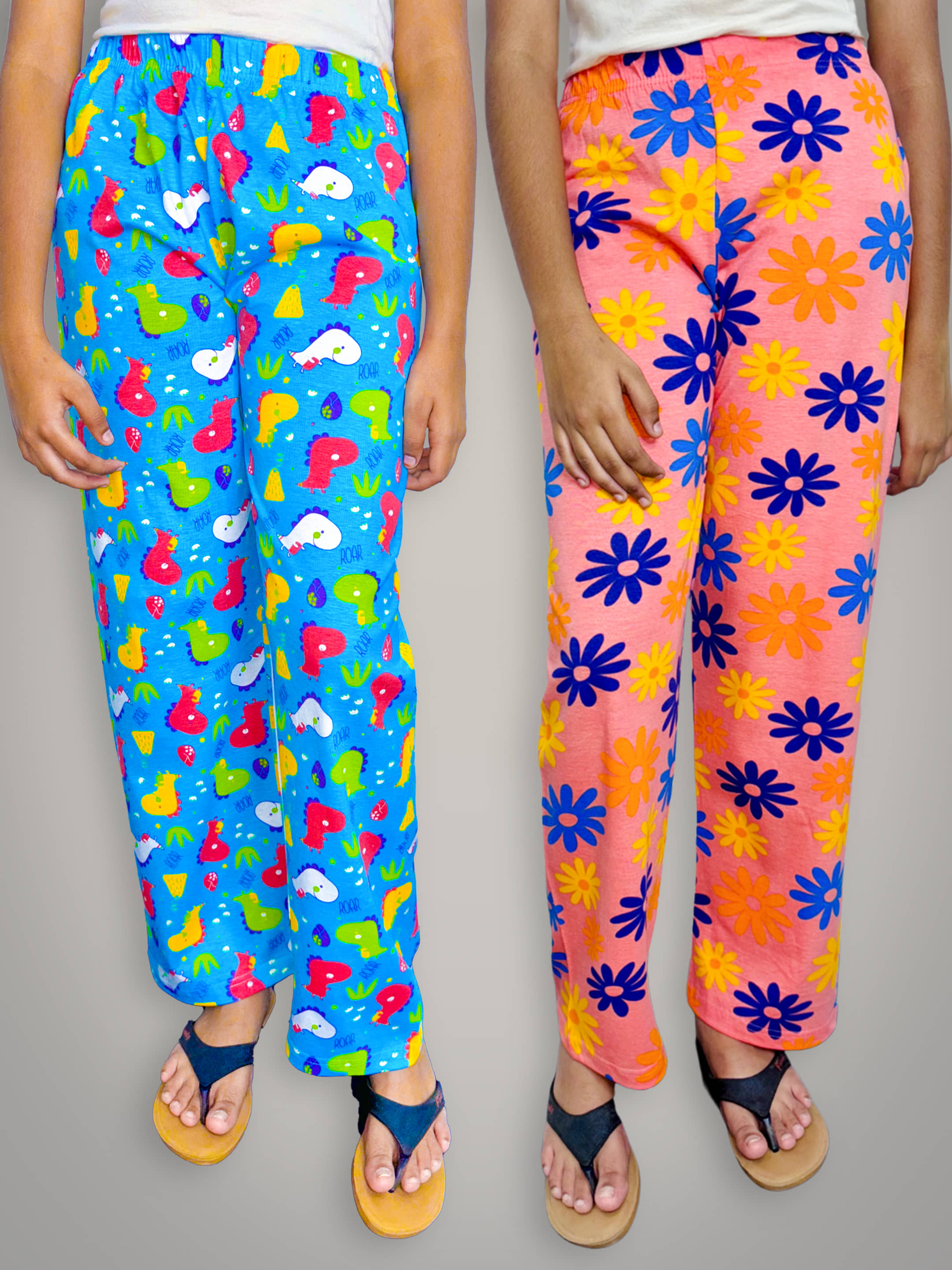 JILZ Pack of 2 Girls 100% Cotton Pyjama ( Multi Color ) - Kurtas & Kurta Sets | Buy online on ZillyBuy