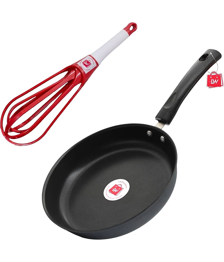 LAZYWINDOW Fry Pan & Whisker Hard Anodised Non-Stick Fry Pan ( Pack of 1 ) - Cookware | Buy online on ZillyBuy