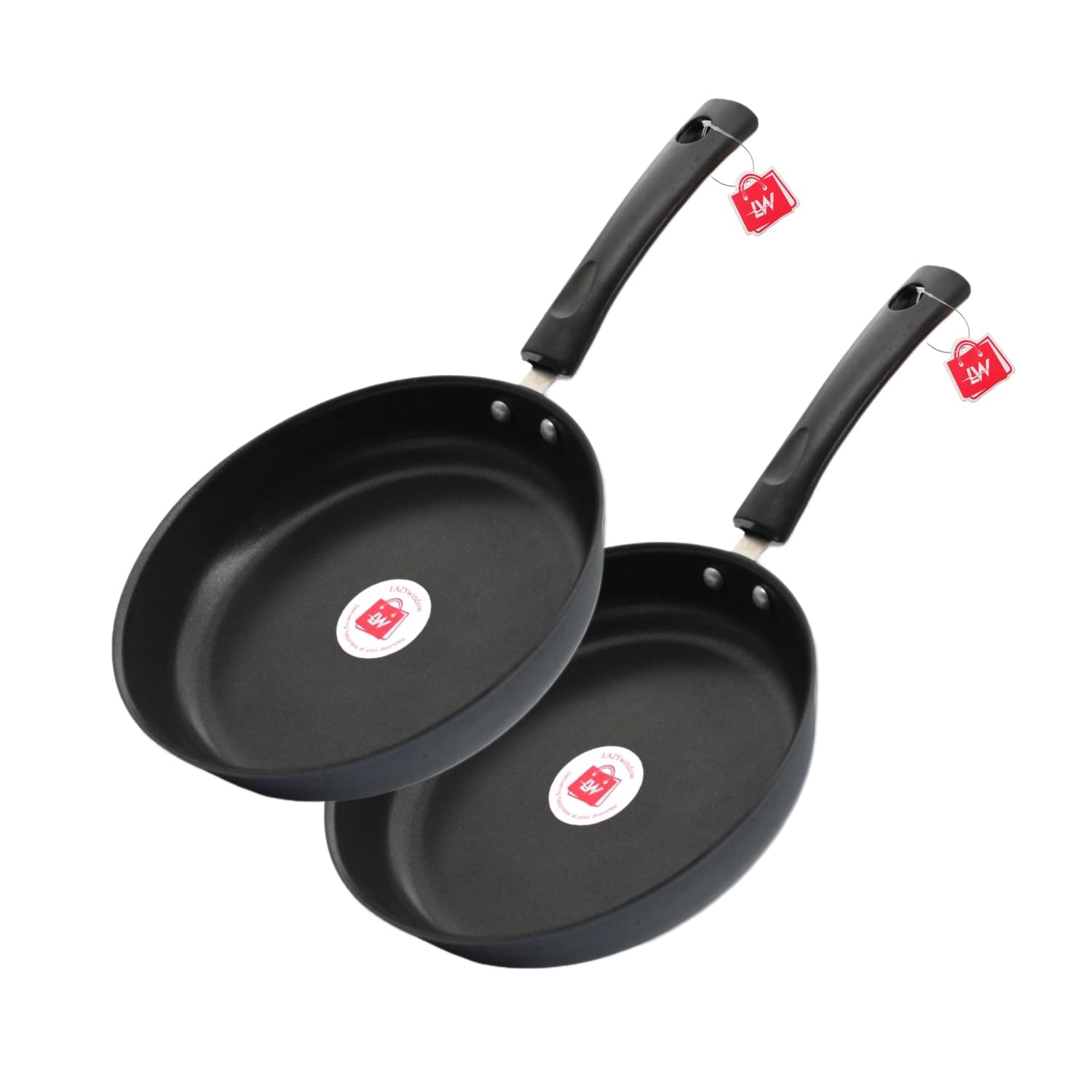 LAZYWINDOW Nonstick Fry Pan Hard Anodised Non-Stick Fry Pan ( Pack of 2 ) LAZYWINDOW Nonstick Fry Pan Hard Anodised Non-Stick Fry Pan ( Pack of 2 )