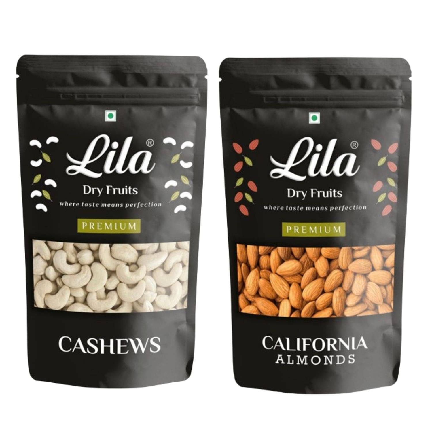 LILA DRY FRUITS California Almonds & Cashews 400g (200g each) Combo for Healthy Snacking LILA DRY FRUITS California Almonds & Cashews 400g (200g each) Combo for Healthy Snacking