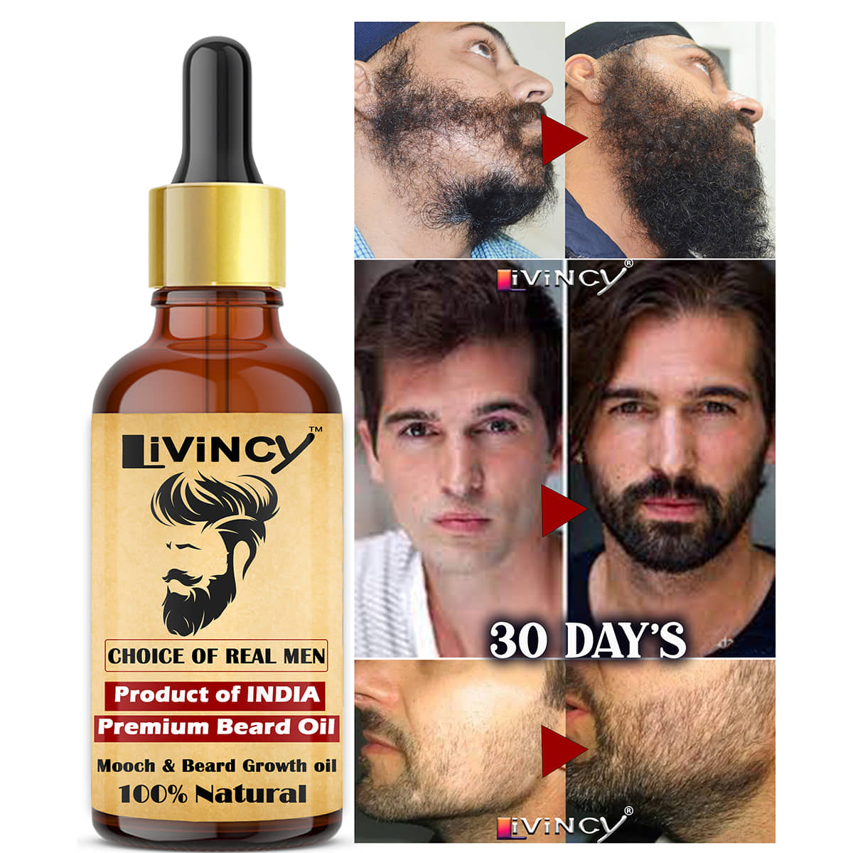 LIVINCY Jojoba Oil Growth And Softness Beard Oil 100 ml - Beard Care and Tools | Buy online on ZillyBuy