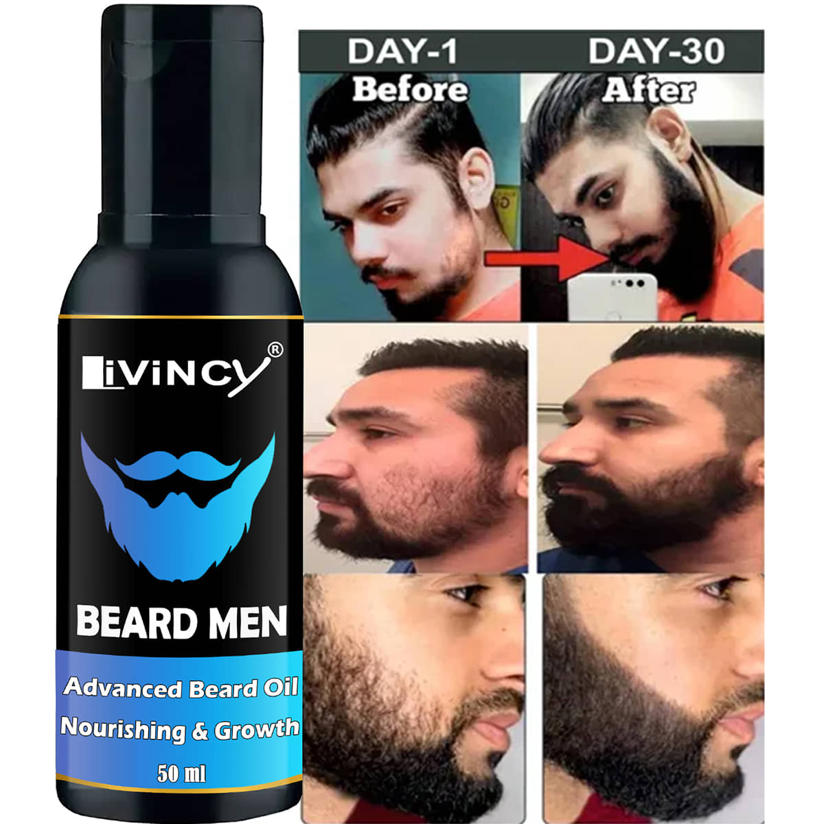 LIVINCY Jojoba Oil Volumizing Beard Oil 50 gm - Beard Care and Tools | Buy online on ZillyBuy