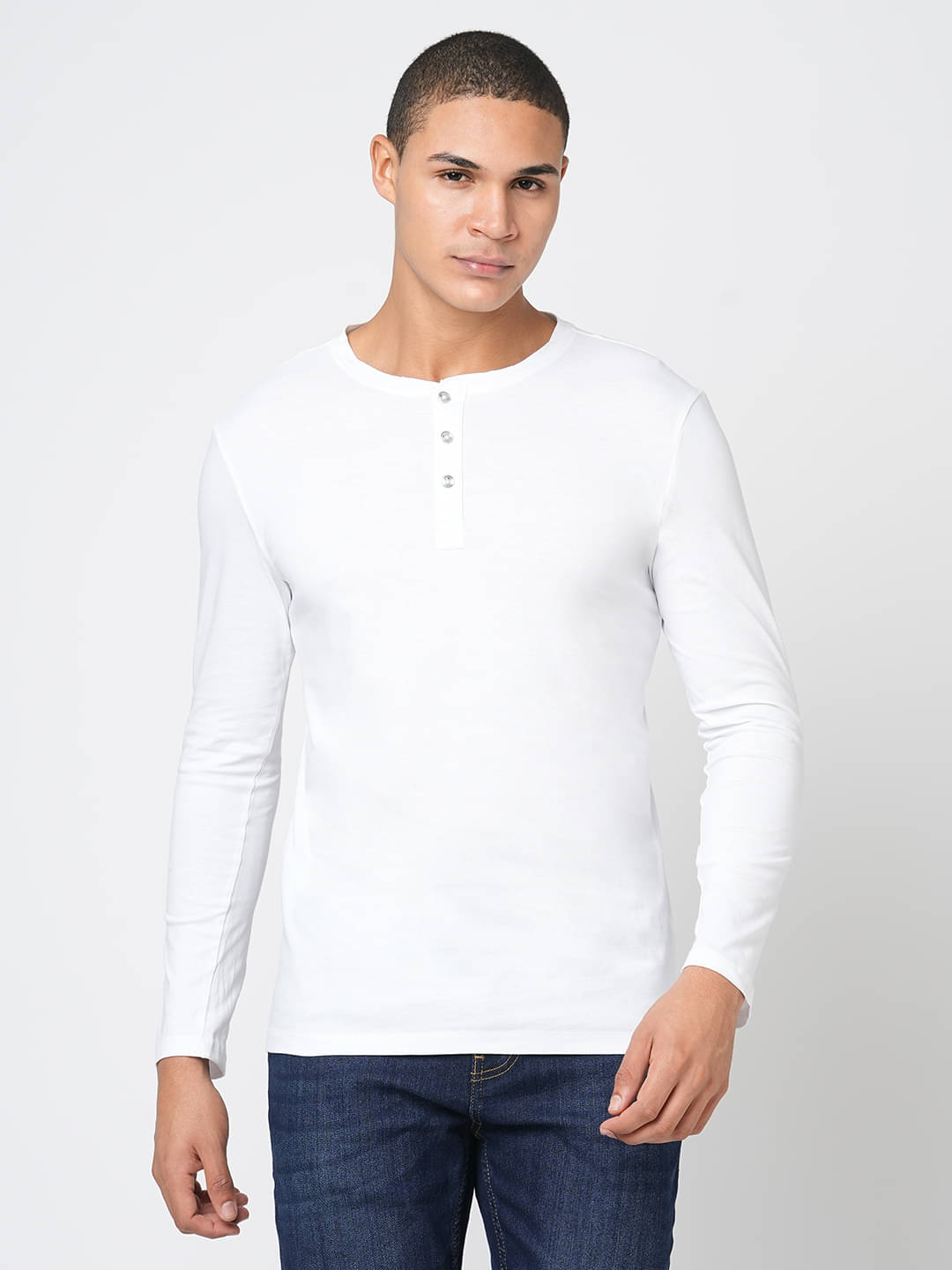 Leean Patterns Pack of 1 Cotton Blend Regular Fit Men's T-Shirt ( White ) Leean Patterns Pack of 1 Cotton Blend Regular Fit Men's T-Shirt ( White )