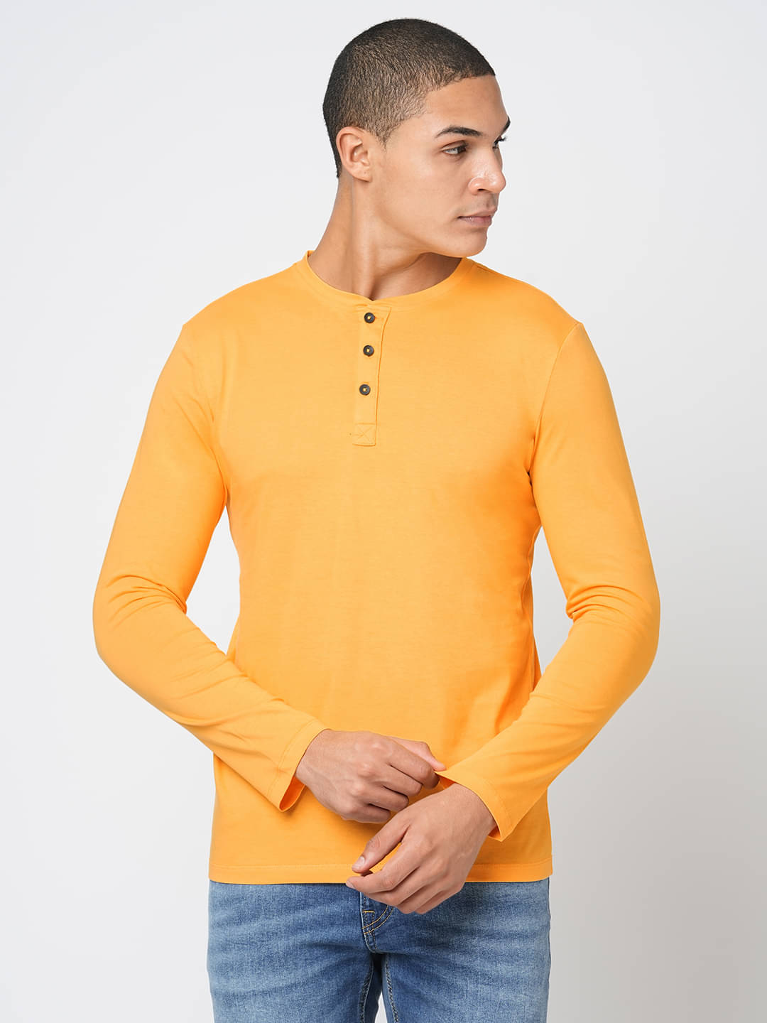 Leean Patterns Pack of 1 Cotton Blend Regular Fit Men's T-Shirt ( Yellow ) Leean Patterns Pack of 1 Cotton Blend Regular Fit Men's T-Shirt ( Yellow )