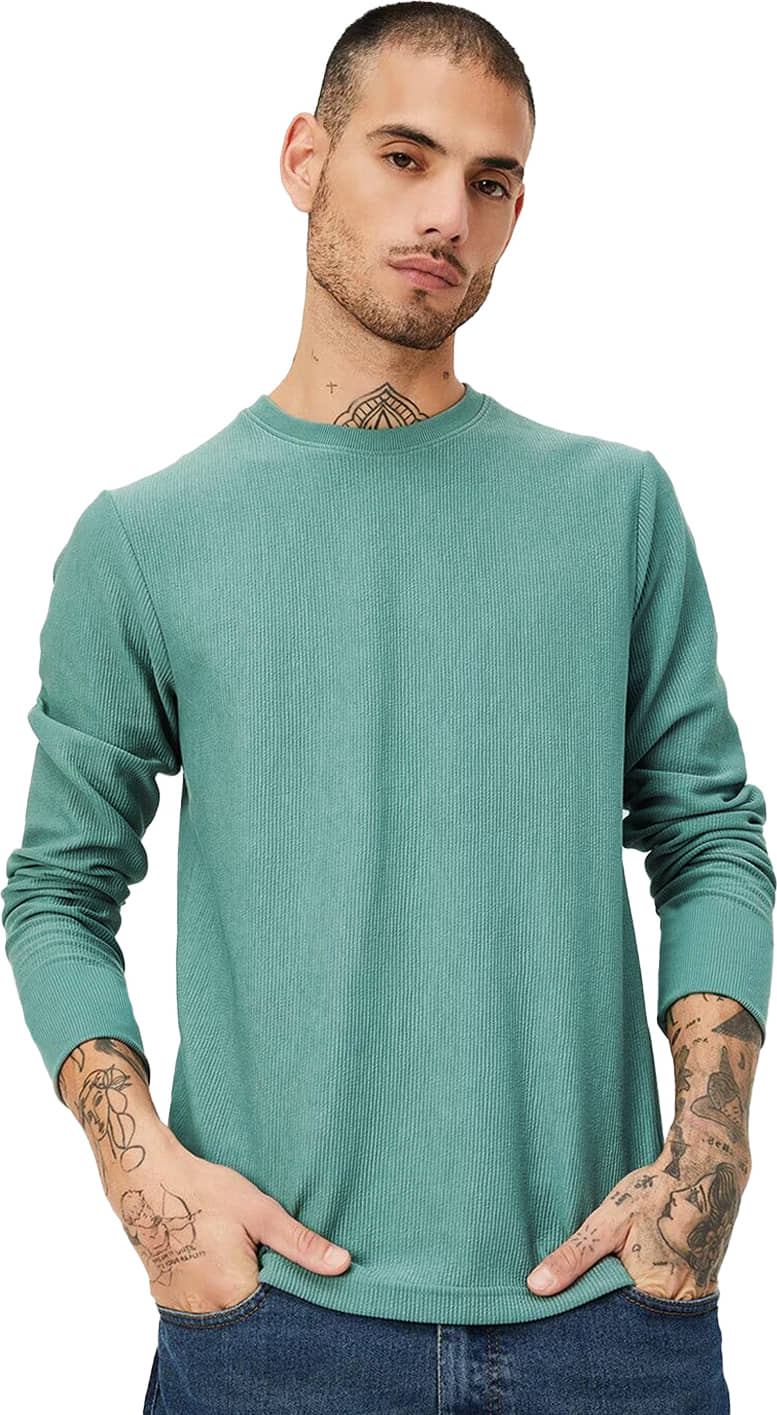 Leotude Pack of 1 Cotton Blend Regular Fit Men's T-Shirt ( Green )