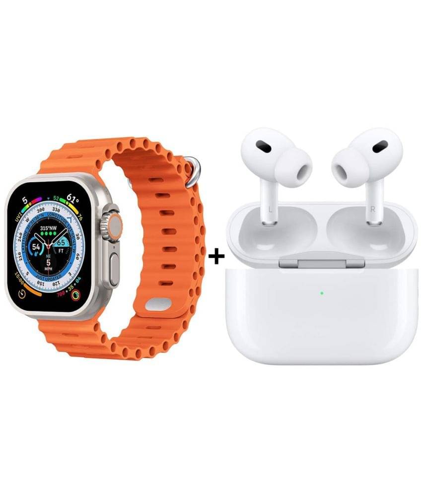     			OLIVEOPS Combo Smart Watch Bluetooth Bluetooth Earphone In Ear Active Noise cancellation White
