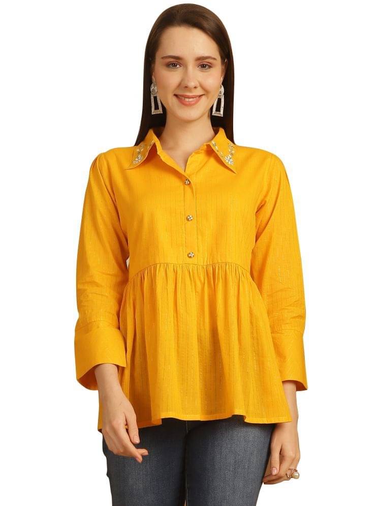 Cotton Short Kurti For Women (Pack of 1) Cotton Short Kurti For Women (Pack of 1)