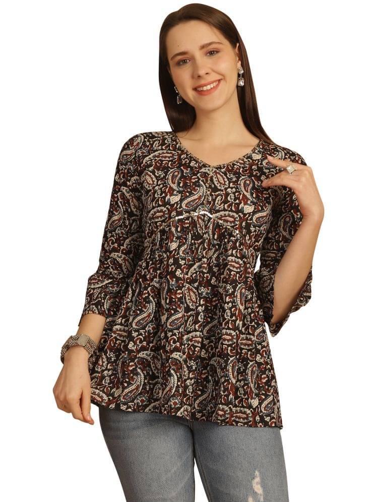 Cotton Short Kurti For Women (Pack of 1) Cotton Short Kurti For Women (Pack of 1)
