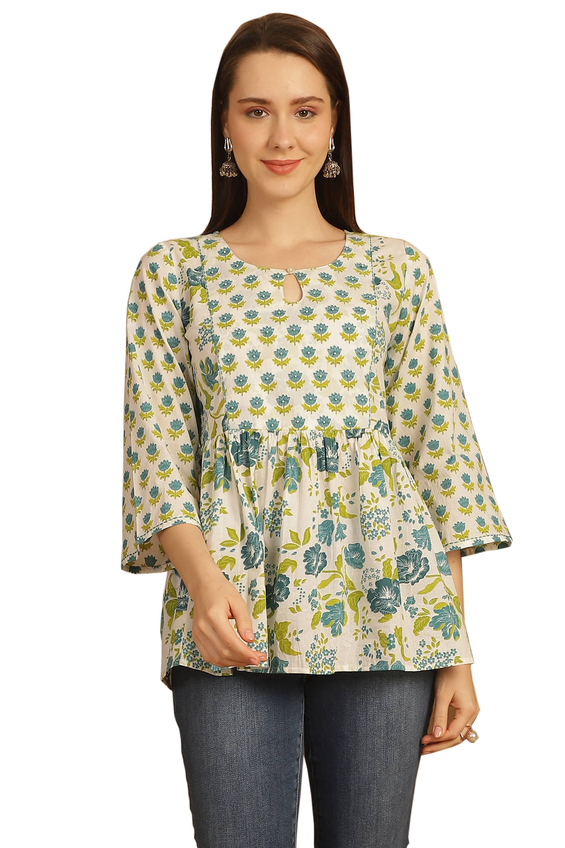 Cotton Short Kurti For Women (Pack of 1) Cotton Short Kurti For Women (Pack of 1)