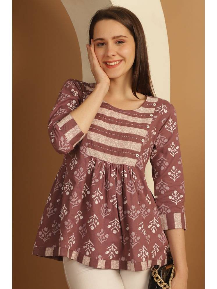 Cotton Short Kurti For Women (Pack of 1) Cotton Short Kurti For Women (Pack of 1)