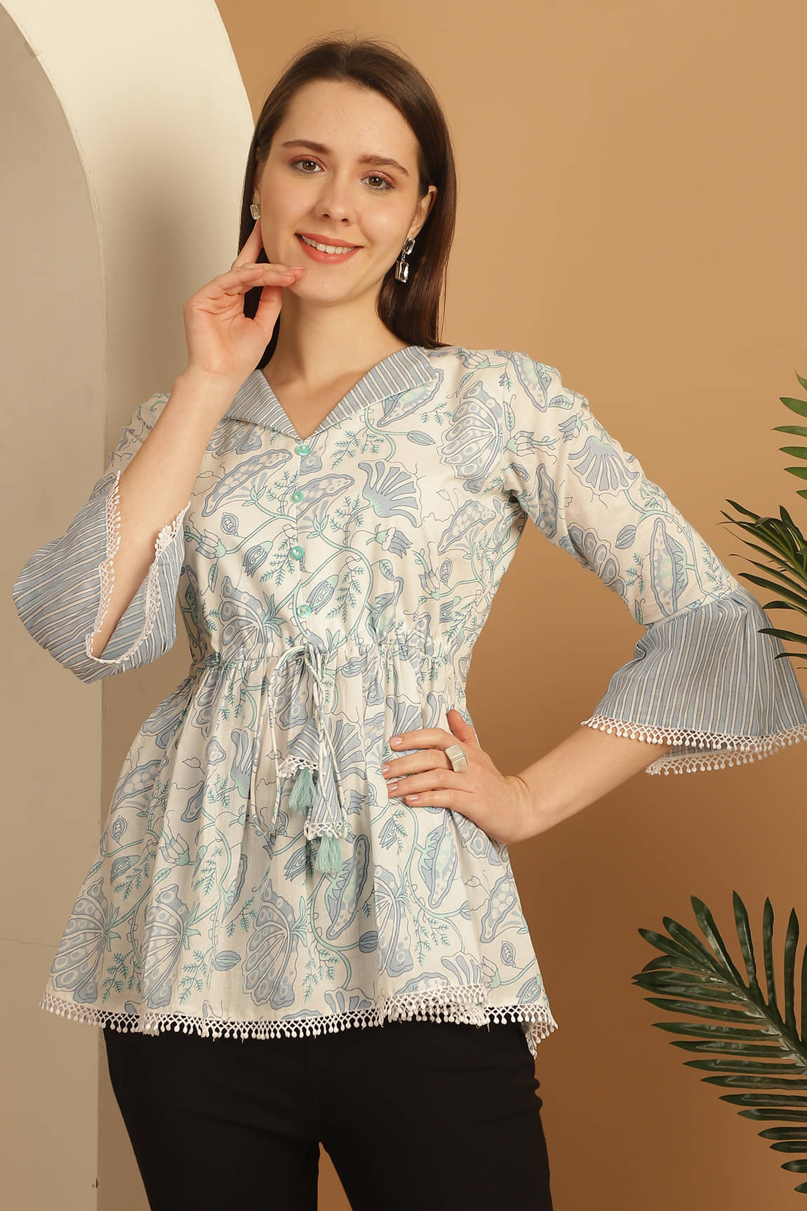 Cotton Short Kurti For Women (Pack of 1) Cotton Short Kurti For Women (Pack of 1)
