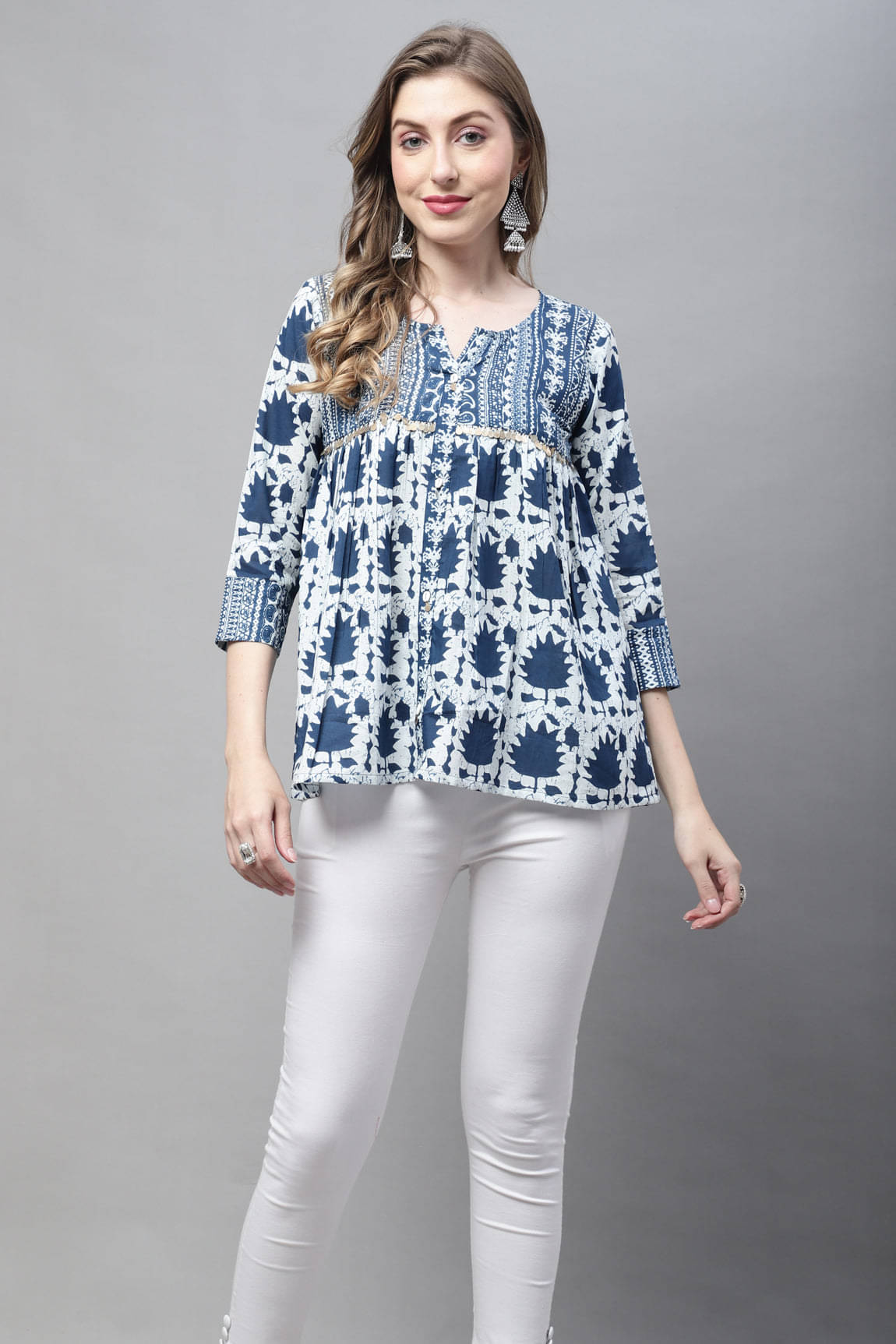 Cotton Short Kurti For Women (Pack of 1) Cotton Short Kurti For Women (Pack of 1)