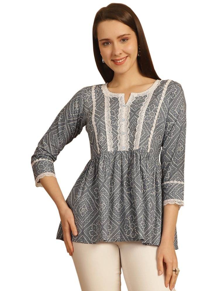     			Rajnandini Women's Cotton A-Line Top ( Multicolor )