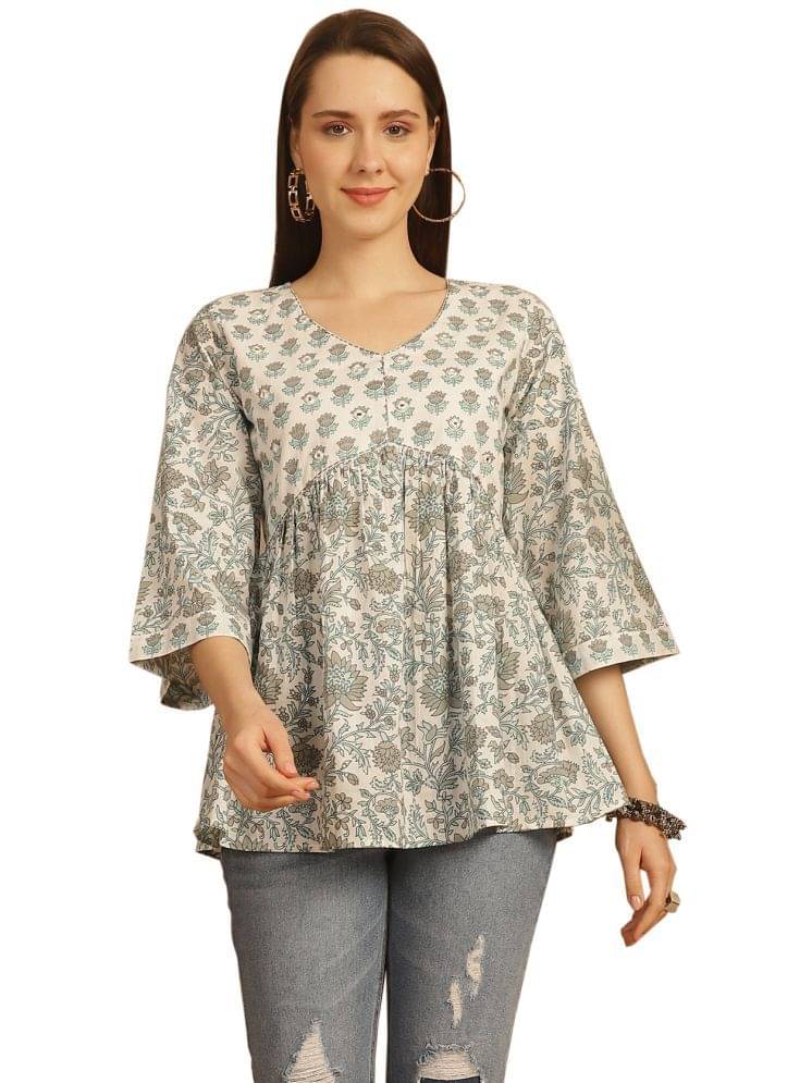     			Rajnandini Women's Cotton A-Line Top ( Multicolor )