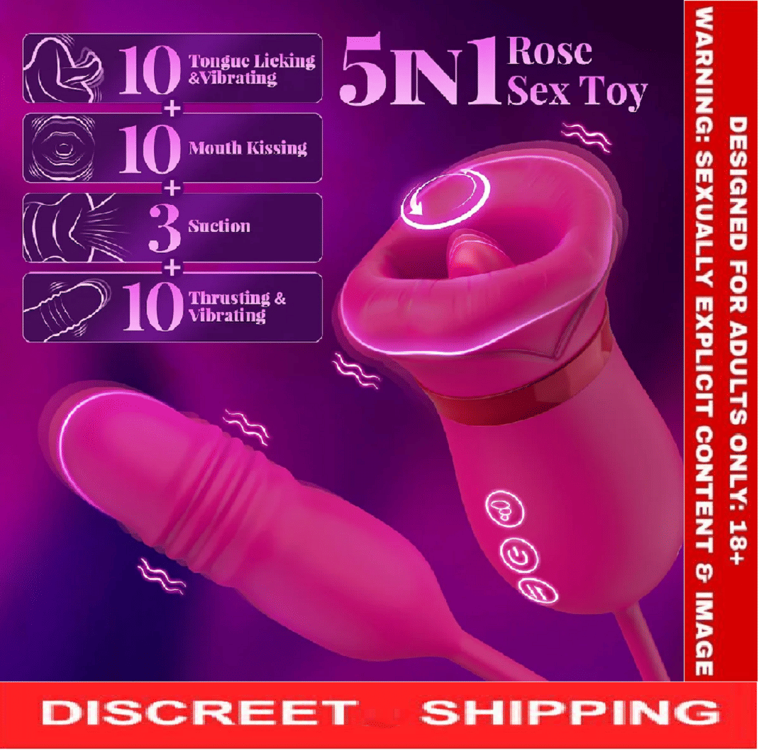 Rose Toy Vibrator for Women, Clitoral Tongue Licking Toy Mini Small Sexy Toy Vibrators-Crazynyt
