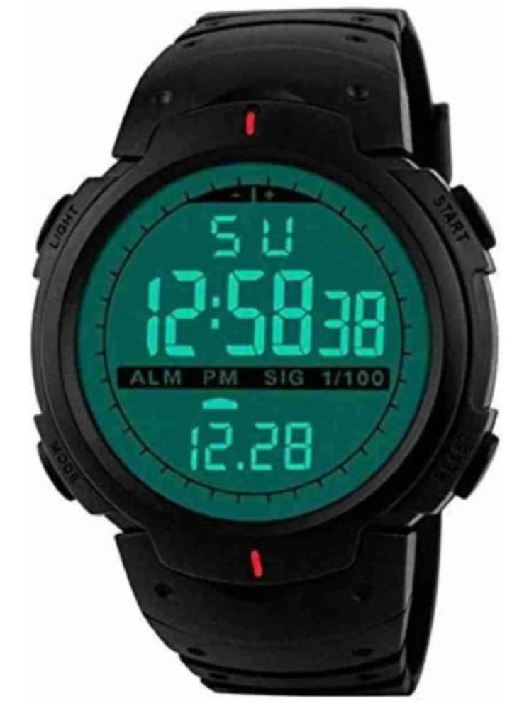 SHMOFY LUXRY Black Silicon Digital Men's Watch