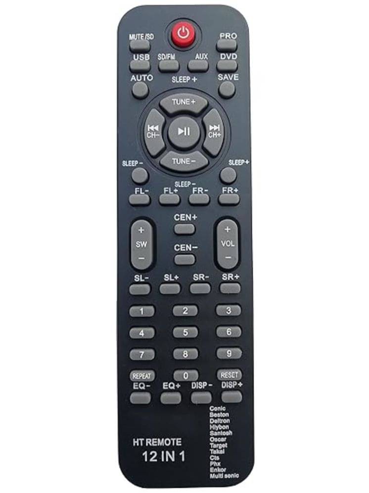     			SHYAM BABA ENTERPRISES HT REMOTE 12 IN1 Home Theatre Remote Compatible with HT REMOTE 12 IN1