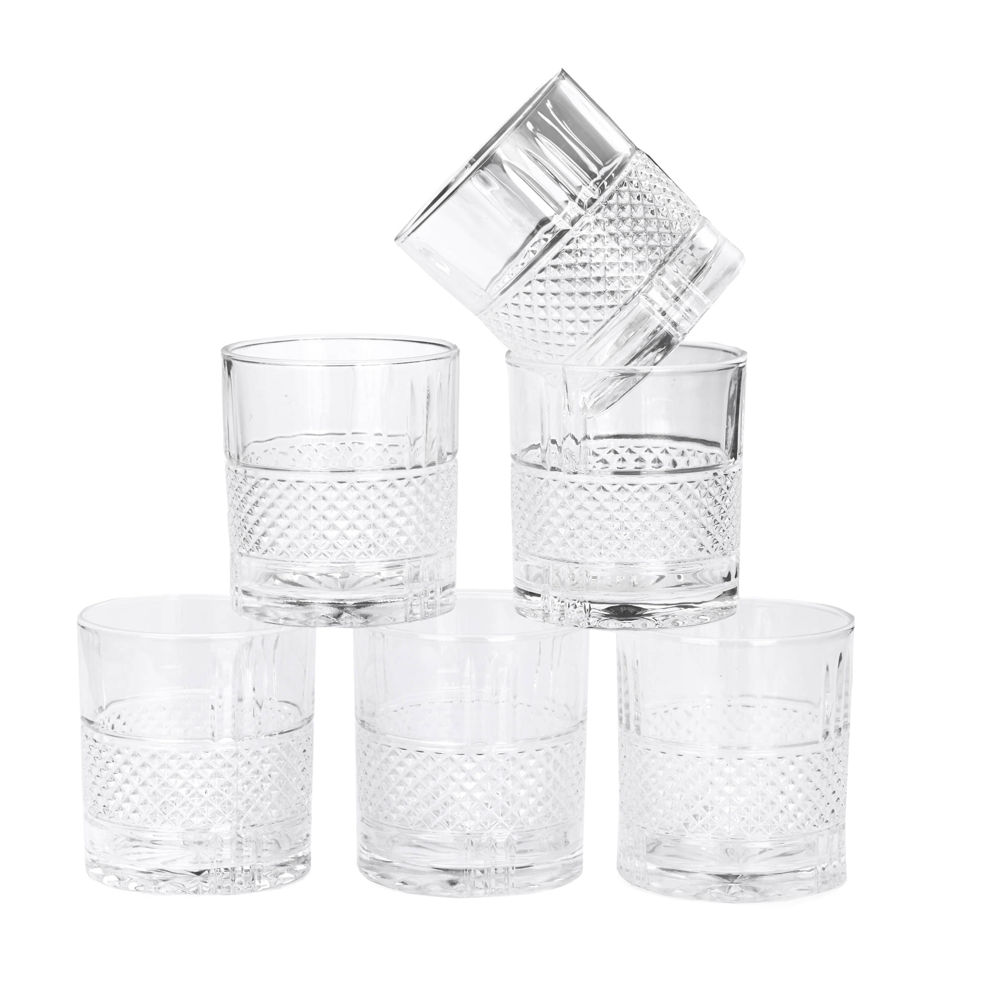     			Somil Stylish Transparent Glass Plain Glasses 200 ml ( Pack of 6 ) Transparent