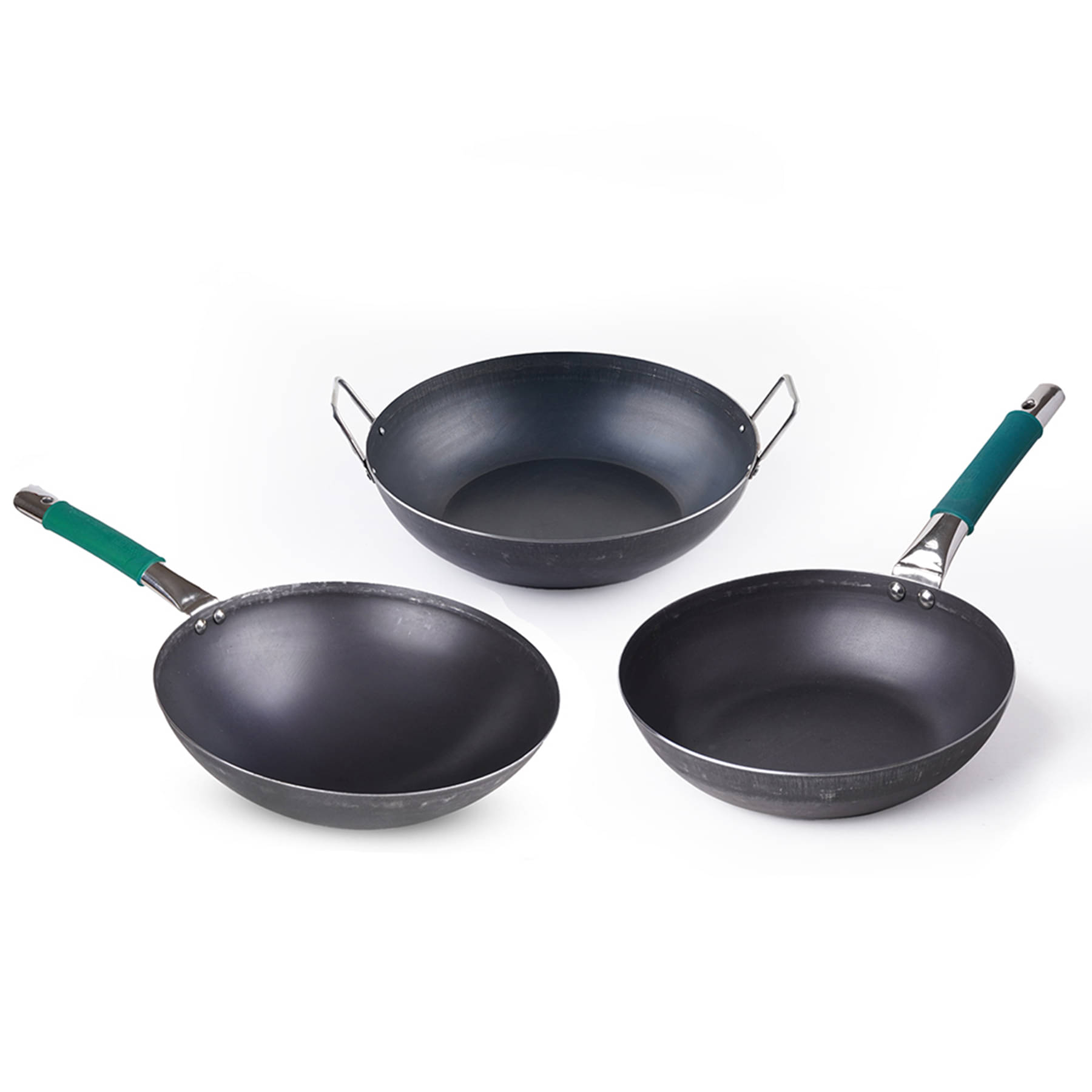     			The Indus Valley Iron Cookware sets Black Iron Cookware Sets ( Set of 3 )