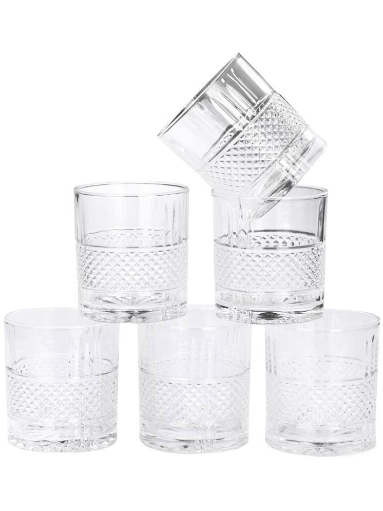    			AFAST Stylish Transparent Glass Plain Glasses 200 ml ( Pack of 6 ) Transparent
