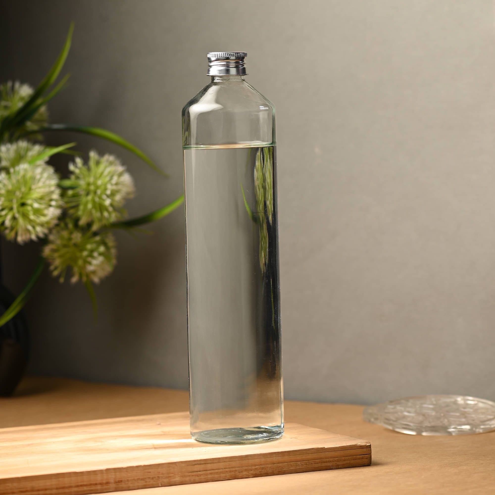     			AFAST Water Milk Transparent Bottle Nude Glass Water Bottle 850 mL ( Set of 1 )