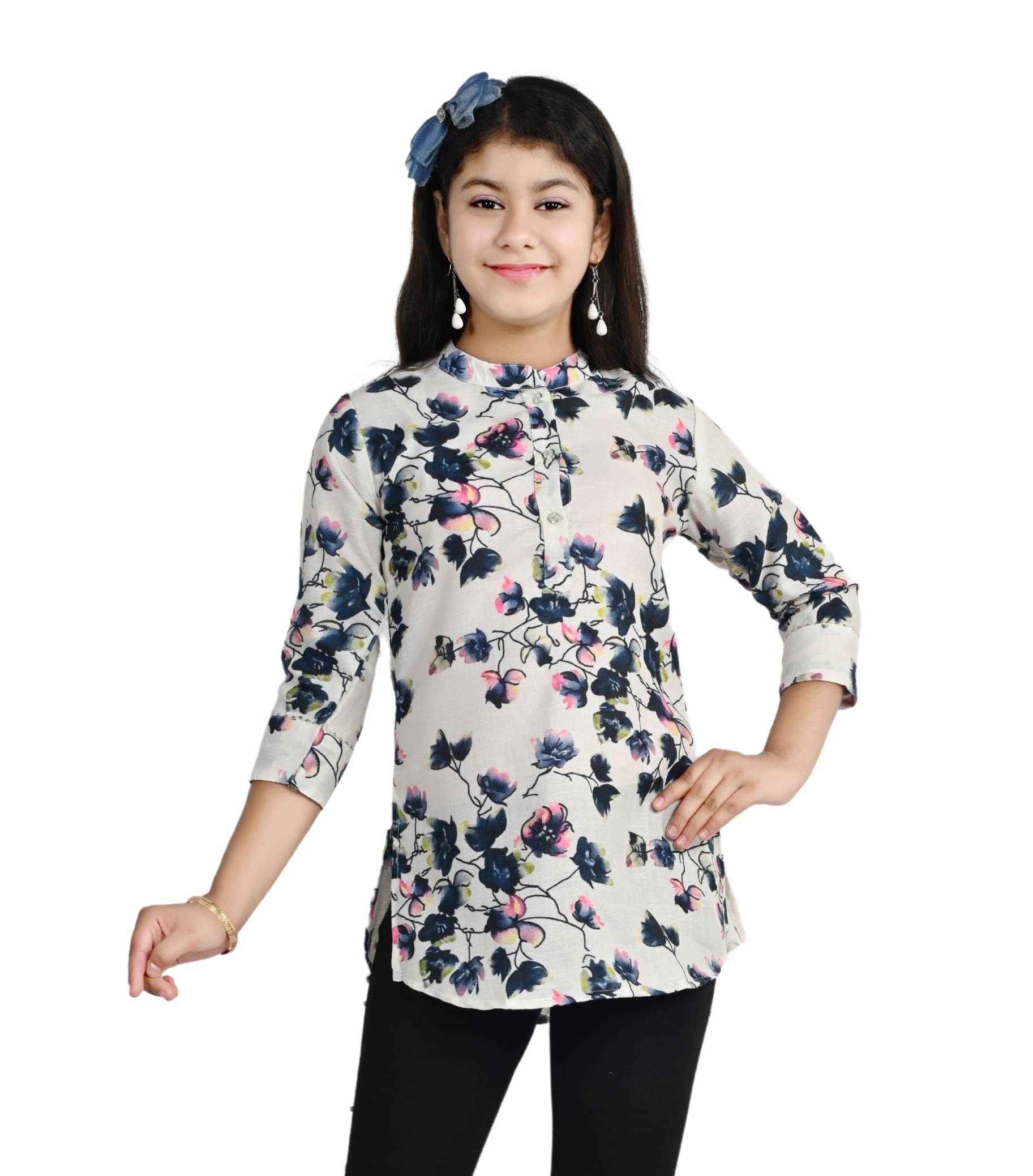     			Arshia Fashions Pack of 1 Girls Cotton Blend Tunic ( Multi )