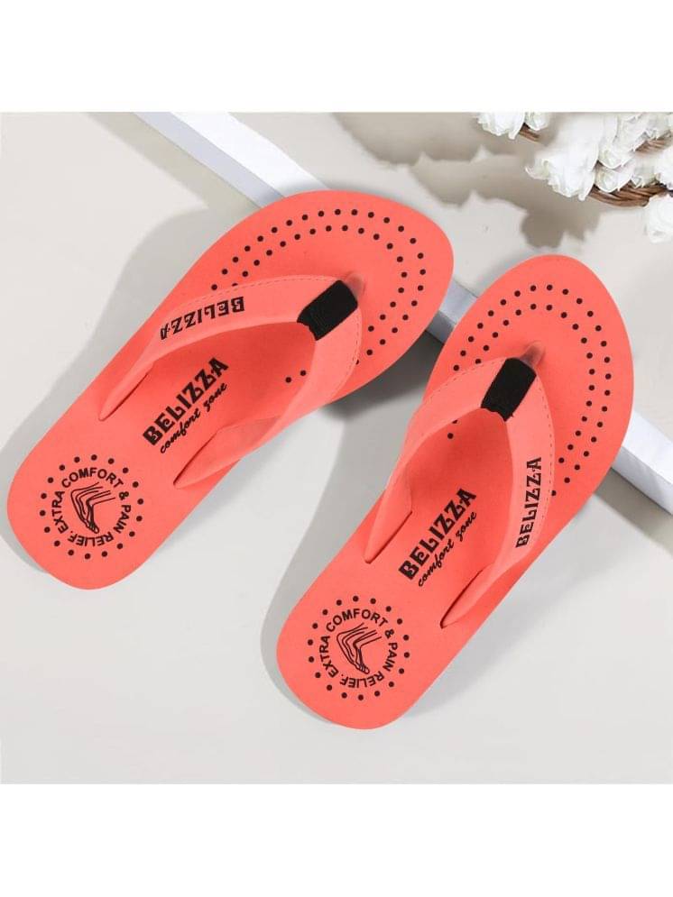 BELIZZA Orange Women's Thong Flip Flop     			BELIZZA Orange Women's Thong Flip Flop