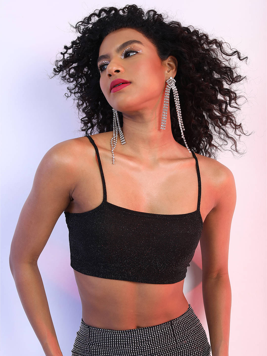 Ketch Women's Polyester Crop Top ( Black ) Ketch Women's Polyester Crop Top ( Black )