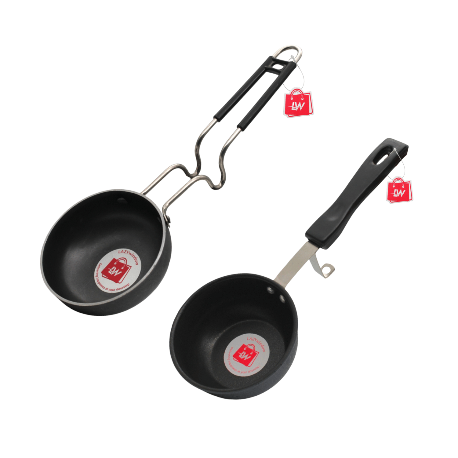     			LAZYWINDOW Iron No Coating Tadka Pan ( Pack of 2 )
