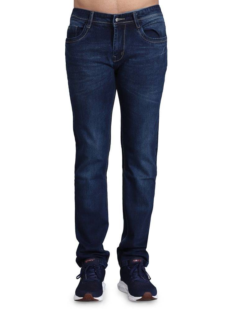 Leean Patterns Regular Fit Basic Men's Jeans - Navy Blue ( Pack of 1 ) Leean Patterns Regular Fit Basic Men's Jeans - Navy Blue ( Pack of 1 )