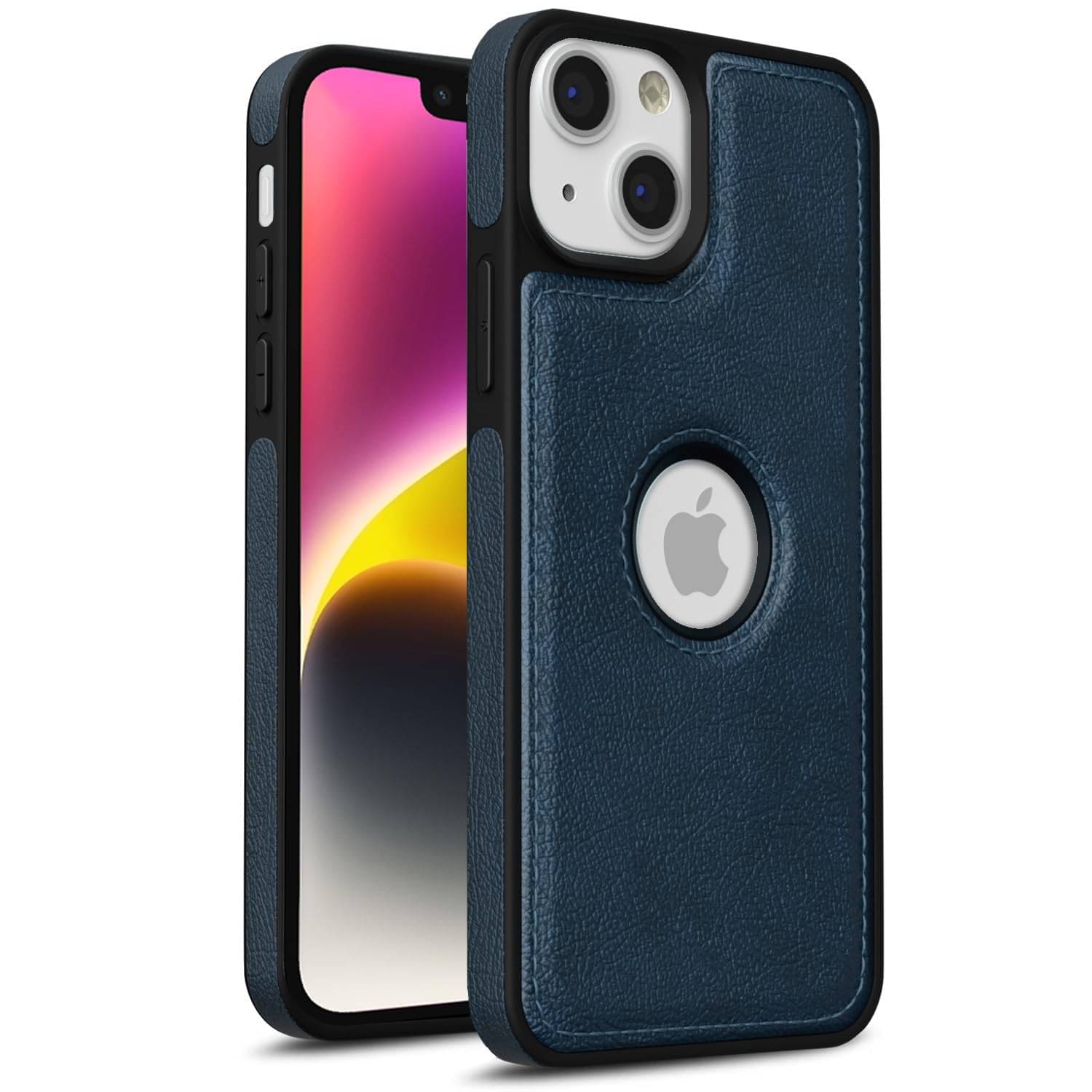     			Maggzoo Plain Cases Compatible For Leather Iphone 14 plus ( Pack of 1 )