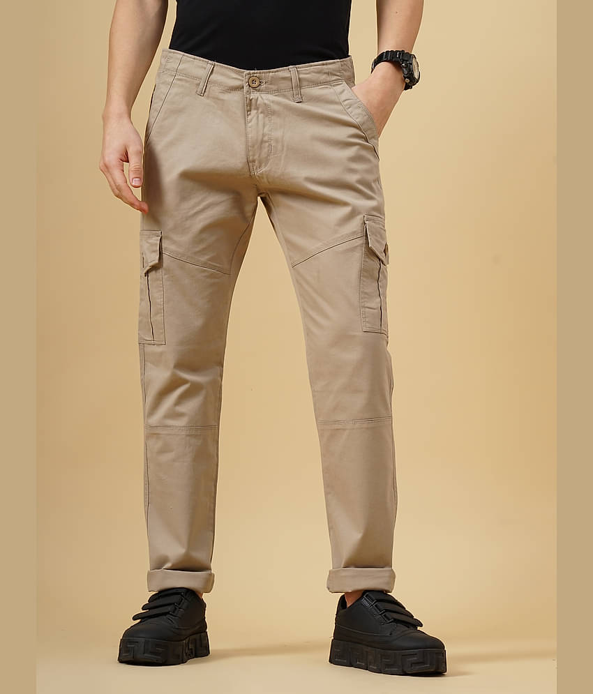 Paul Street Slim Flat Men's Cargos - Brown ( Pack of 1 )
