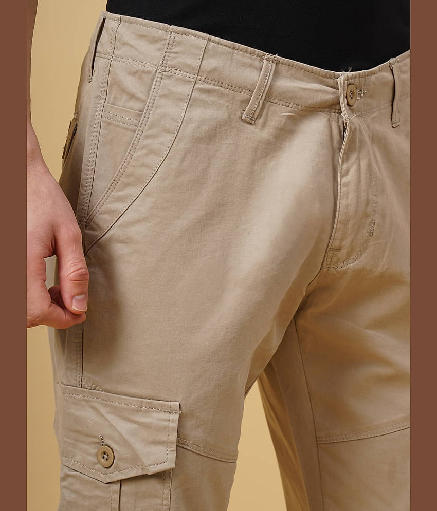 Paul Street Slim Flat Men's Cargos - Brown ( Pack of 1 )