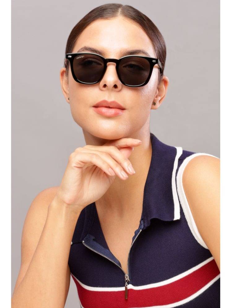     			RESIST EYEWEAR Black Square Sunglasses ( Pack of 1 )