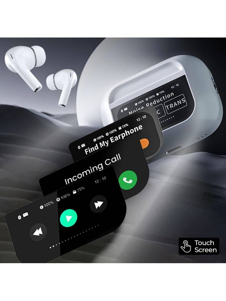     			Tecsox Alpha Smart Display In Ear TWS White