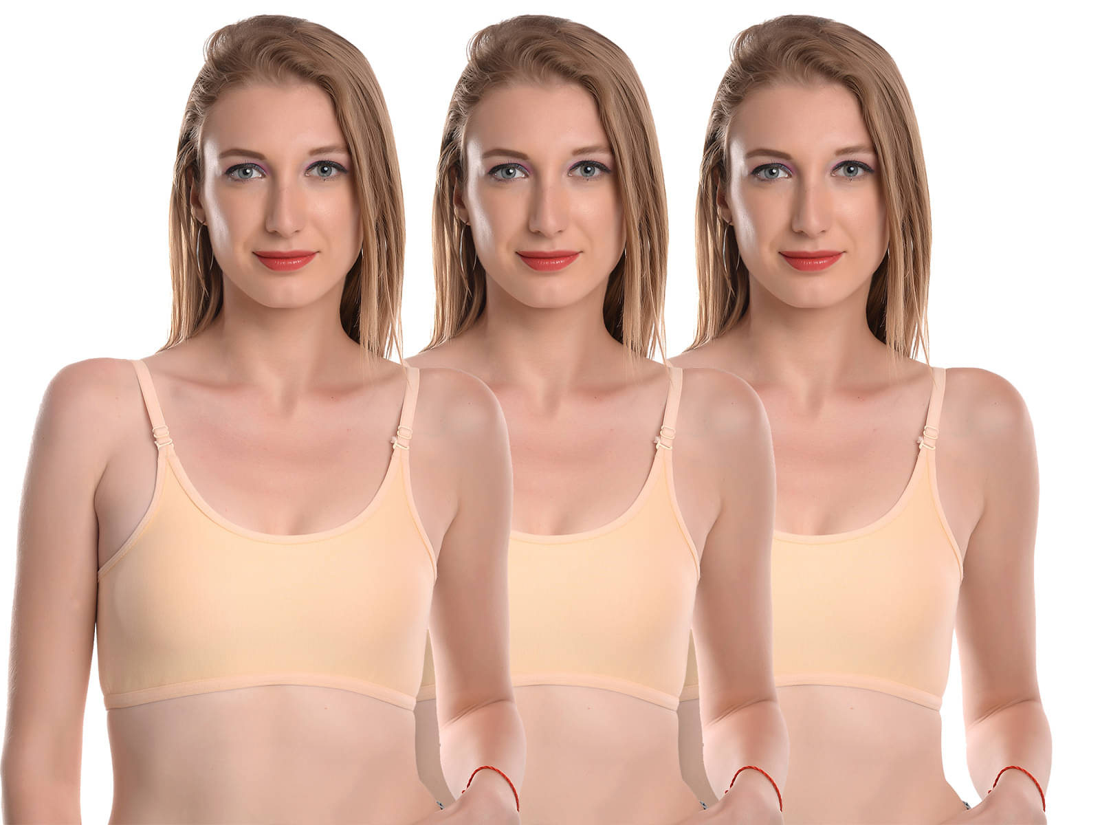 Viral Girl Pack of 3 Cotton Non Padded Women's Teenage Bra ( Beige ) MV-KINJAL-SKIN-SETOF3 Viral Girl Pack of 3 Cotton Non Padded Women's Teenage Bra ( Beige ) MV-KINJAL-SKIN-SETOF3