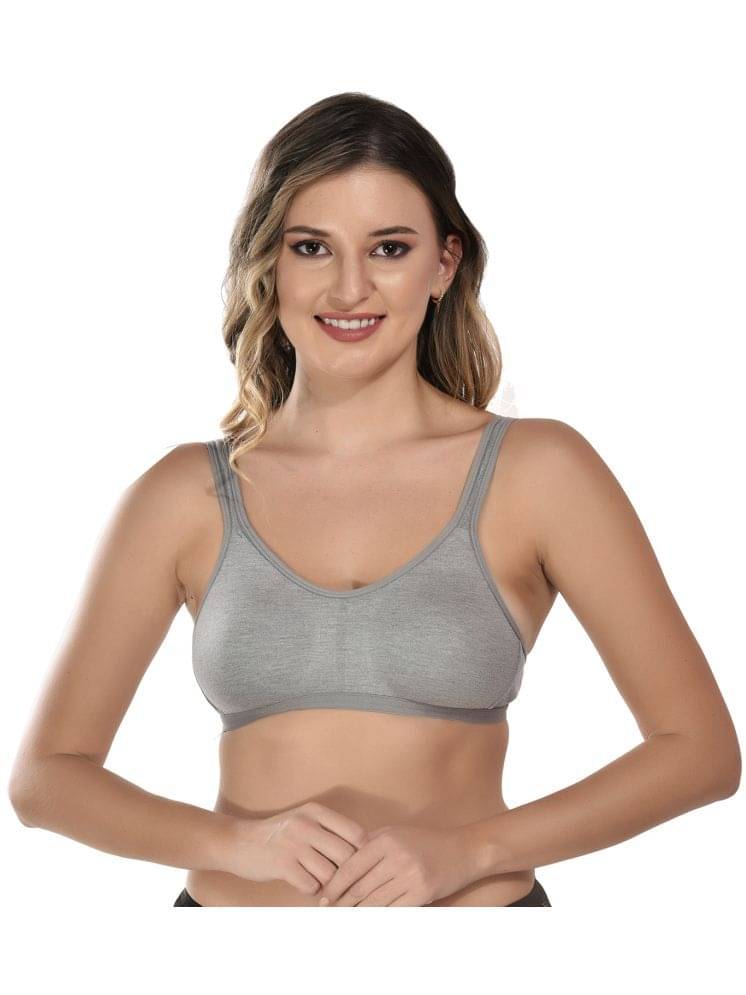     			Viral Girl Cotton Non Padded Women's Everyday Bra ( Light Grey ) VM-JUSTCHILL-LIGHTGREY
