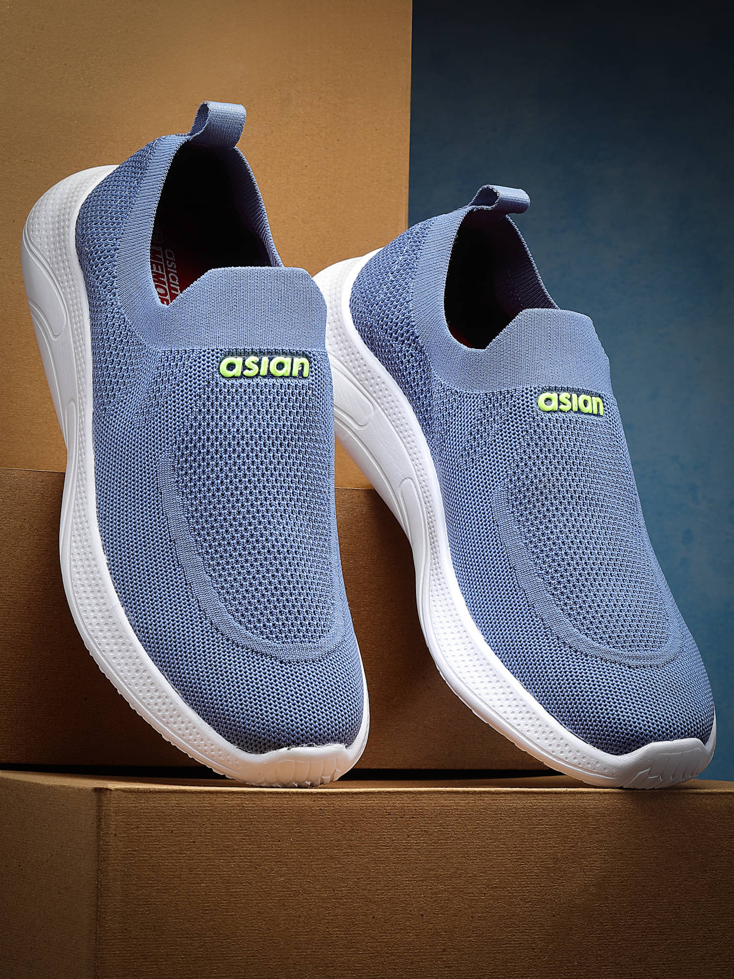     			ASIAN Blue Men's Sports Running Shoes