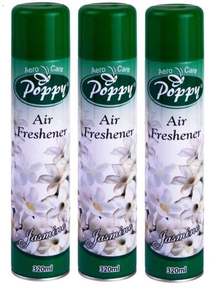 Aero Care Poppy Jasmine Air Freshener Room Fragrant Spray A Wave of Freshness 320 ml (Pack of 3) Aero Care Poppy Jasmine Air Freshener Room Fragrant Spray A Wave of Freshness 320 ml (Pack of 3)