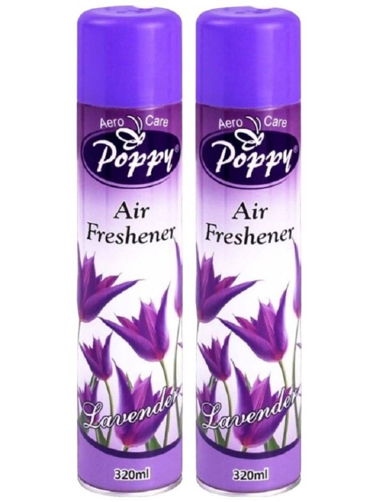 Aero Care Poppy Lavender Air Freshener Room Fragrant Spray A Wave of Freshness 320 ml (Pack of 2) Aero Care Poppy Lavender Air Freshener Room Fragrant Spray A Wave of Freshness 320 ml (Pack of 2)