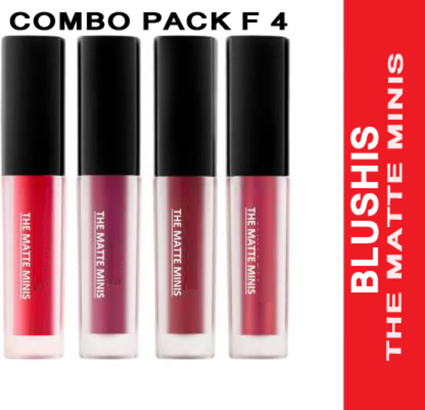    			BLUSHIS Long Lasting Multicolor Hydrating Matte Lipstick Combo (Pack of 4)